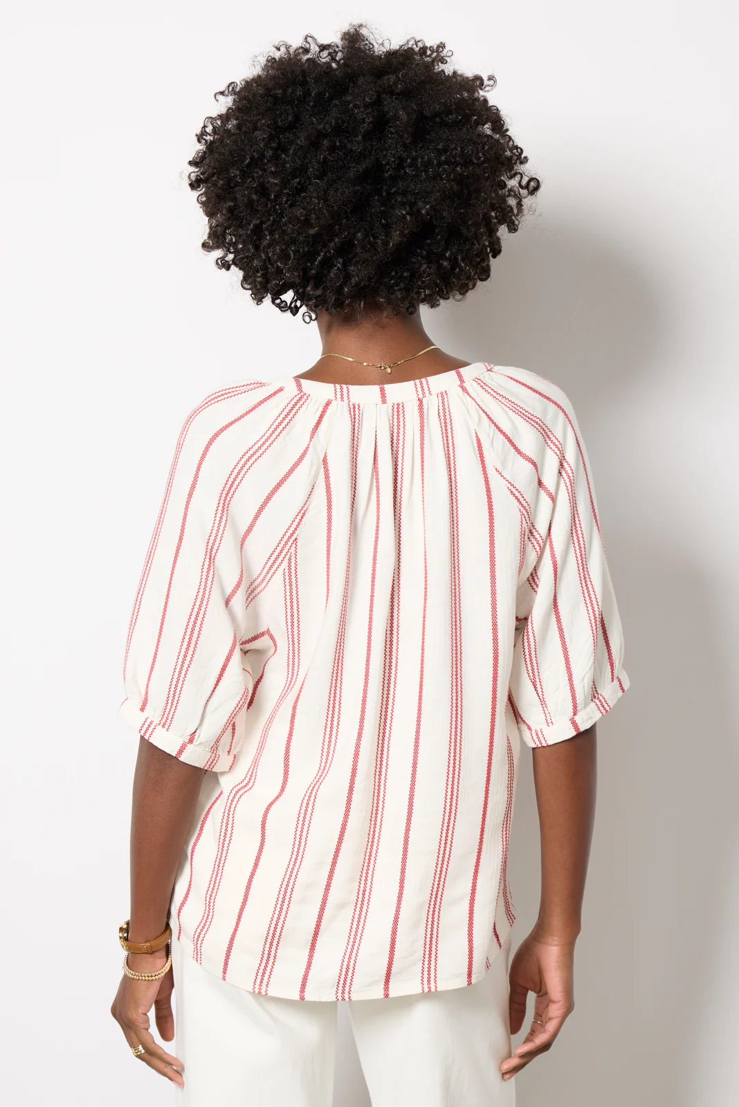 Lumi Split Neck Blouse - Image 4