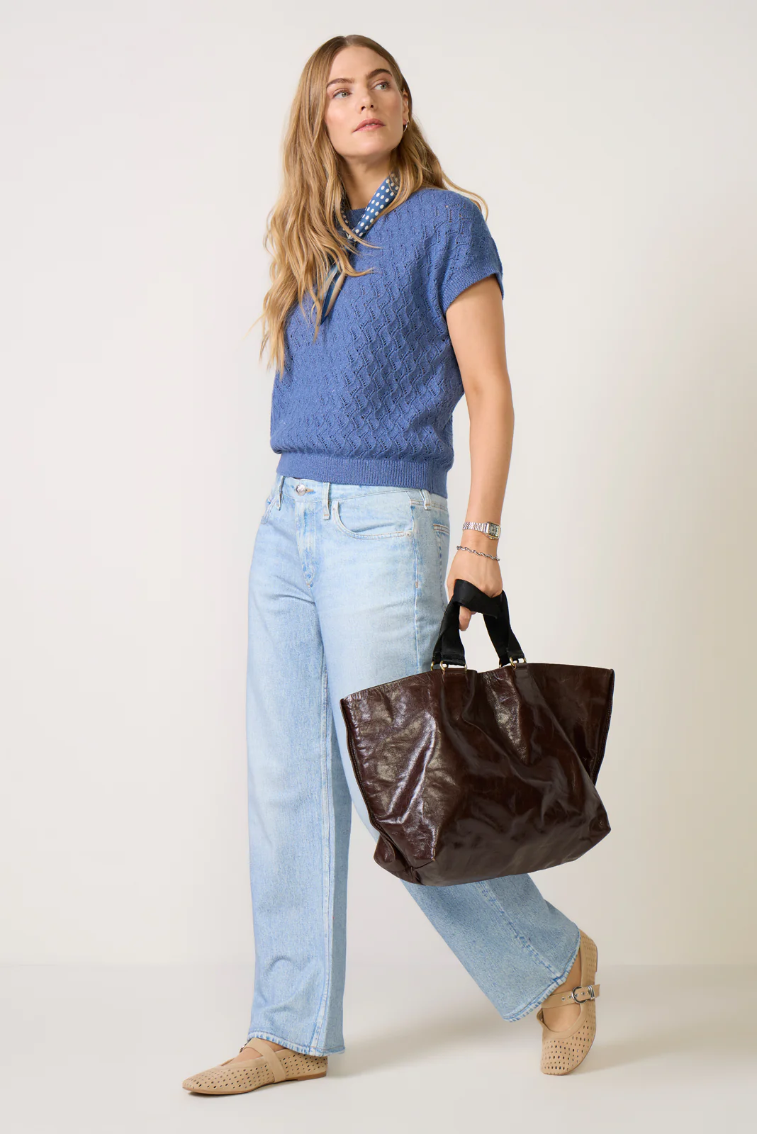 Manae Pointelle Knit Top - Image 5