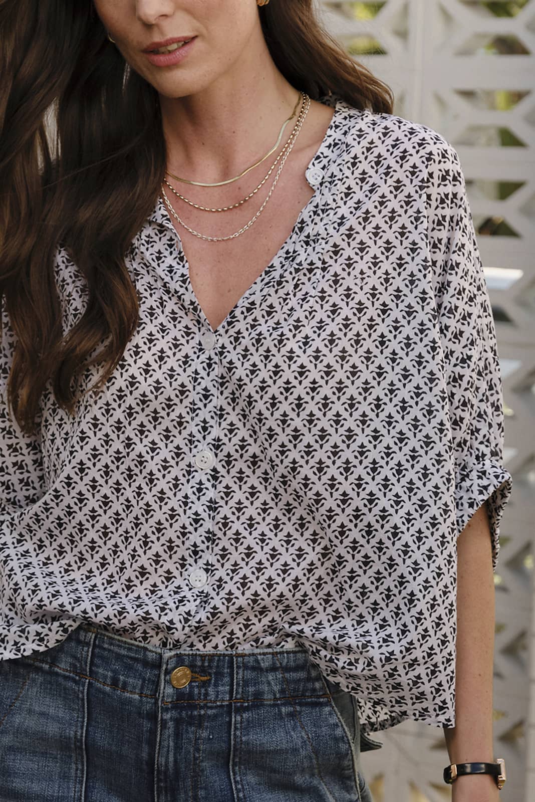 Mandarin Collar Top - Image 2