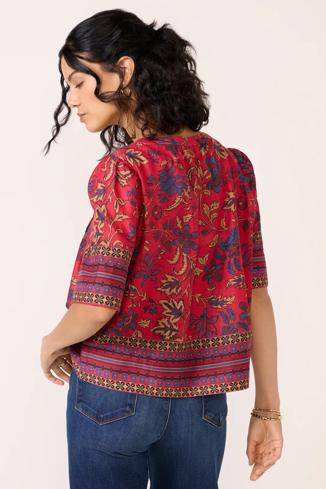 Maxine Split Neck Blouse - Image 4