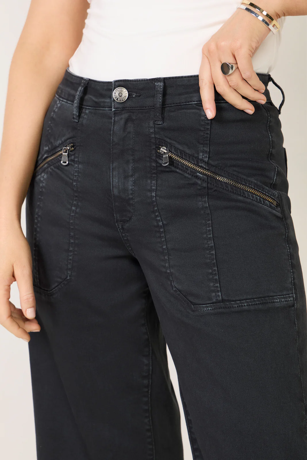 Meg Wide Leg w Zipper Pocket - Image 2