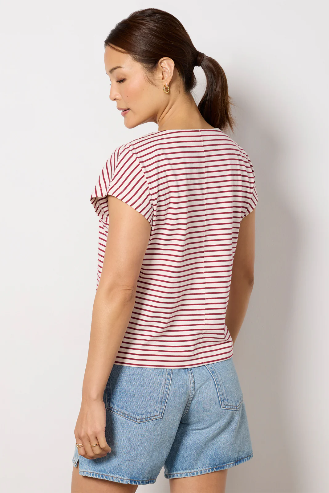 Molly Striped Boatneck Muscle Tee - Image 4