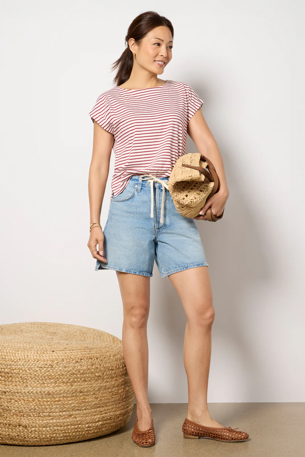 Molly Striped Boatneck Muscle Tee - Image 5
