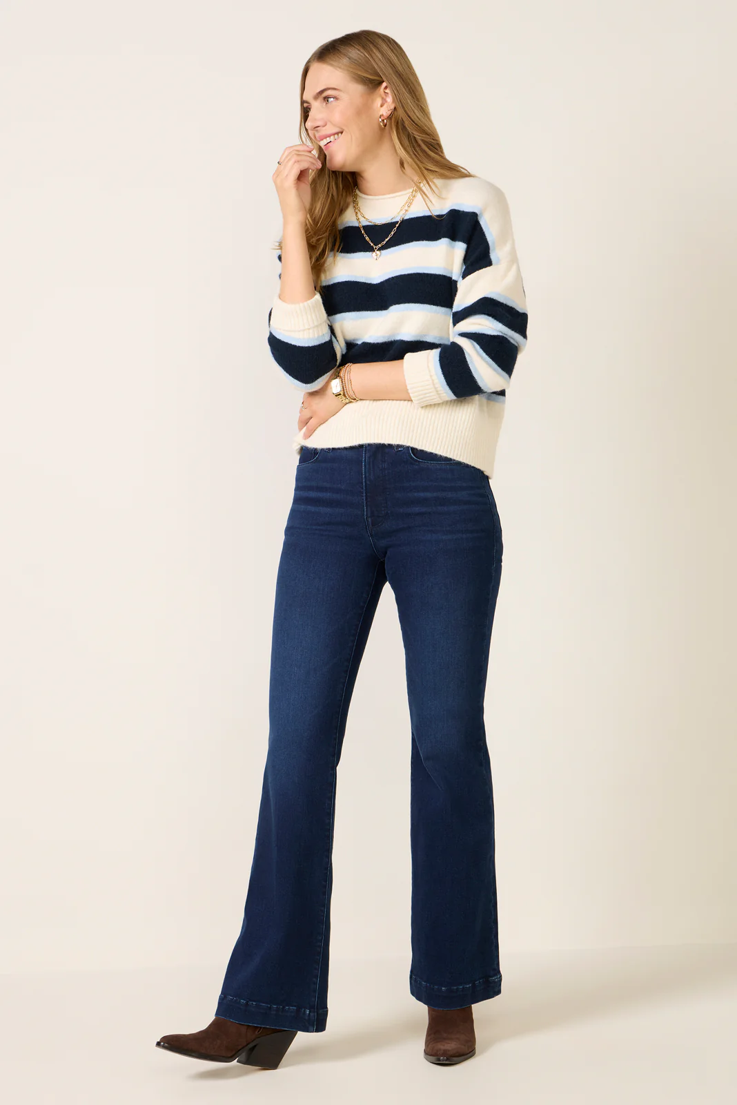 Mona Striped Long Sleeve Pullover - Image 5