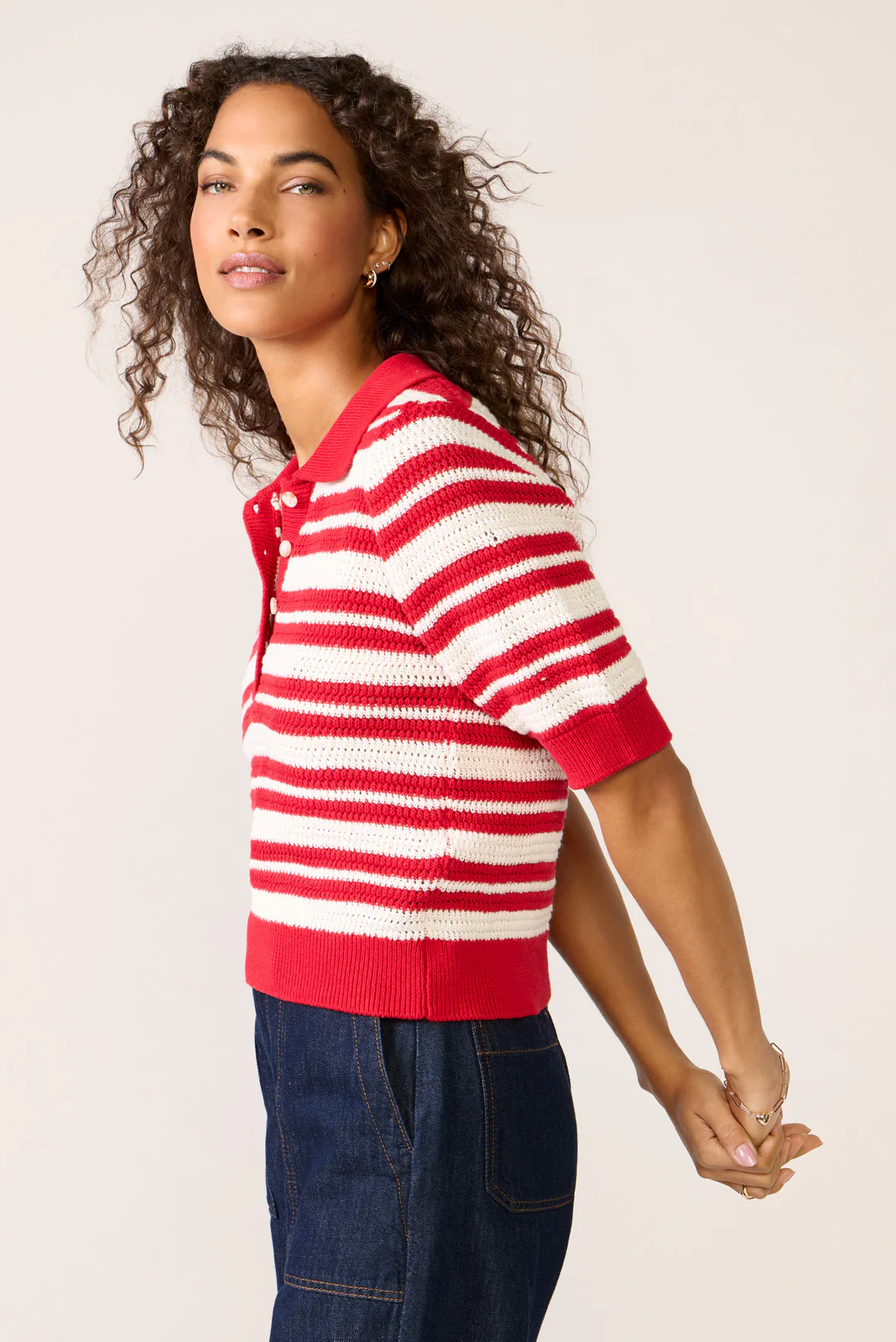 Monica Henley Polo Sweater - Image 5