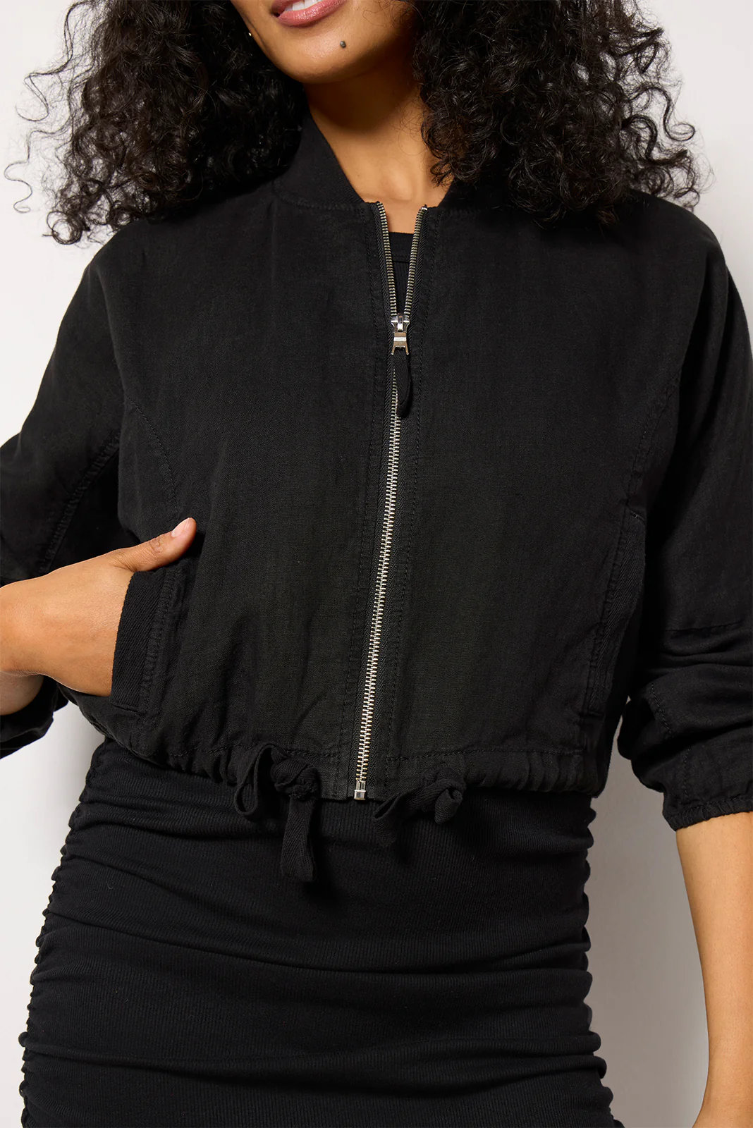 Noa Relaxed Linen Bomber - Image 3
