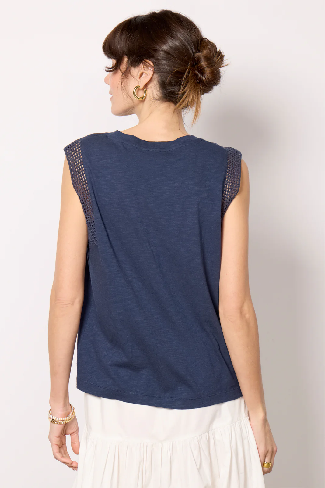 Penelope Eyelet Trim Tank - Image 4