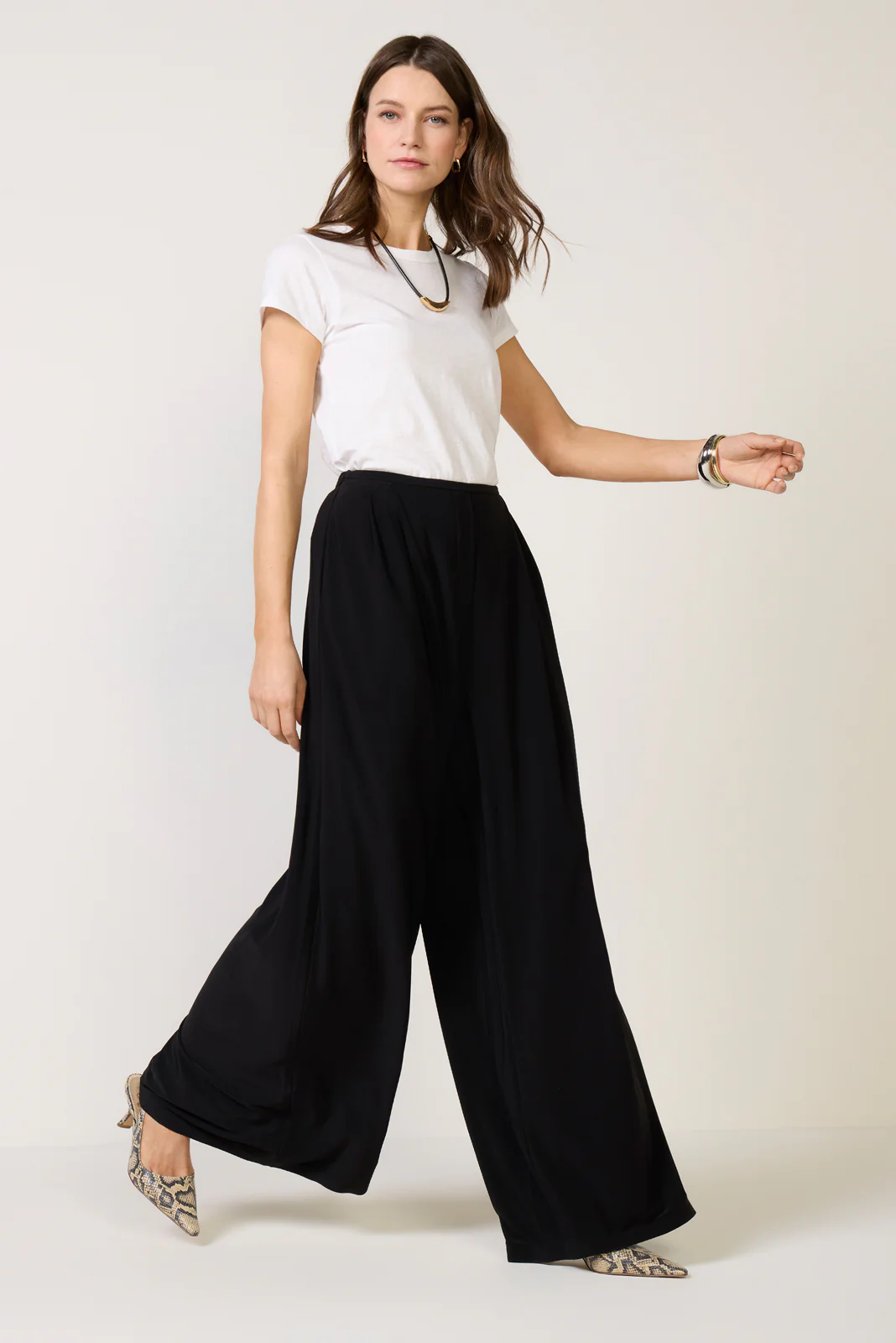 Pleated Wide Leg Pant - Image 6
