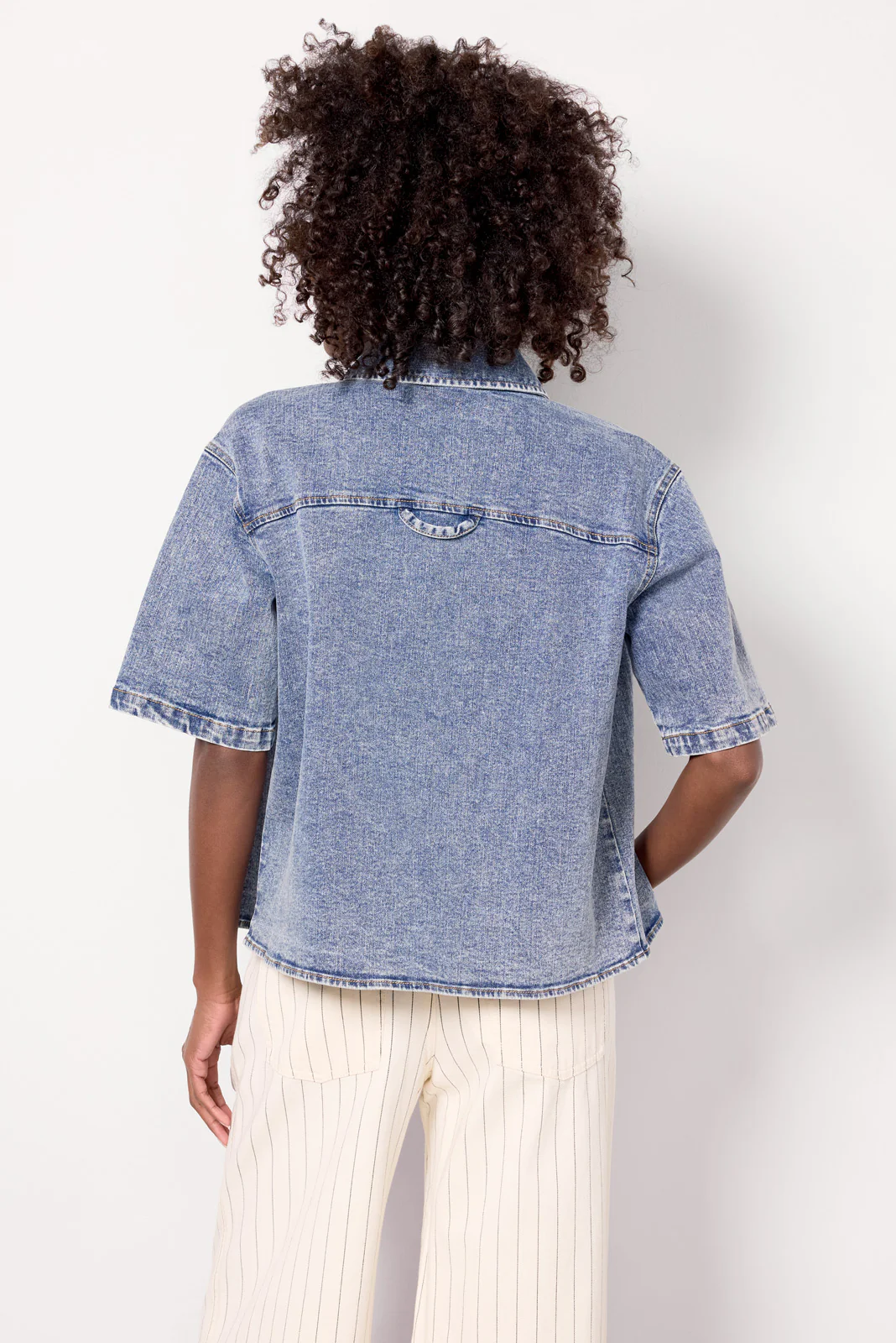 Rachel Denim Short Sleeve Shirt - Image 4