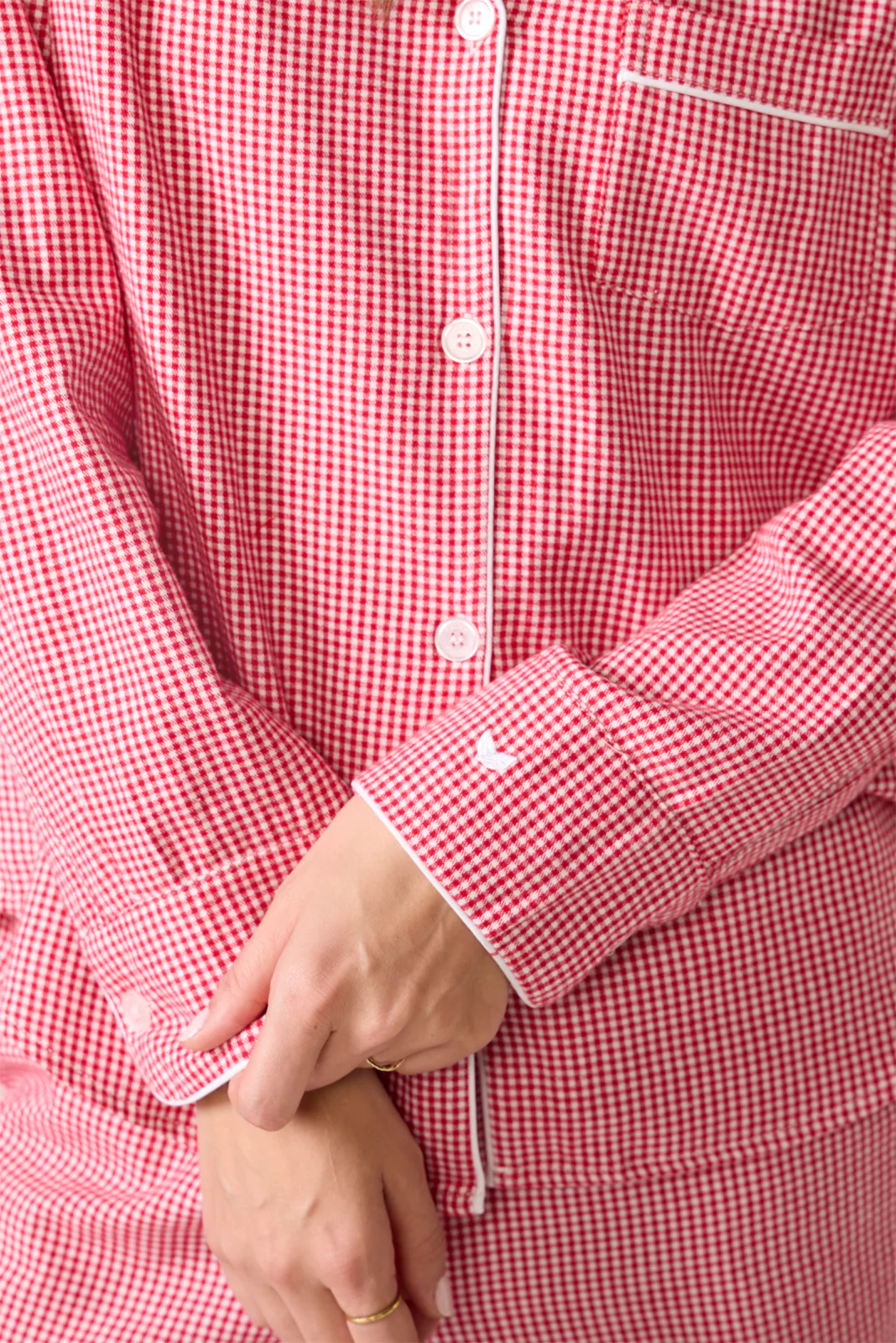Red Mini Gingham Pajama Set - Image 2