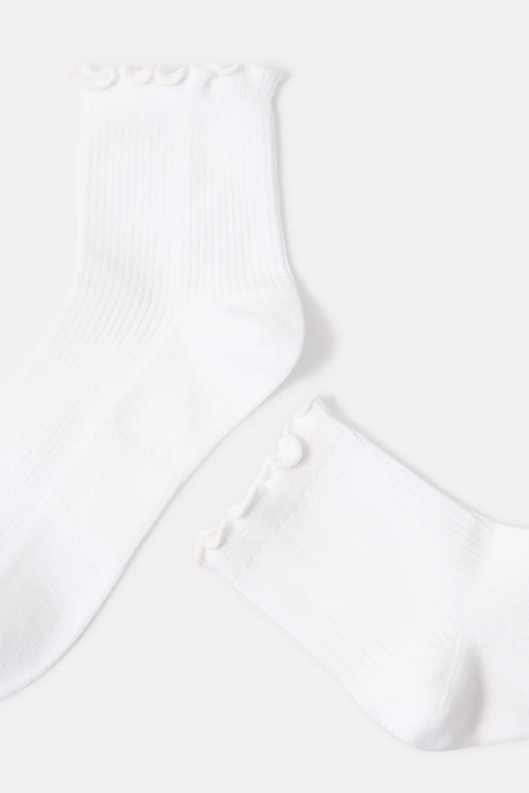 Ribbed Ruffle Quarter Sock - Image 2