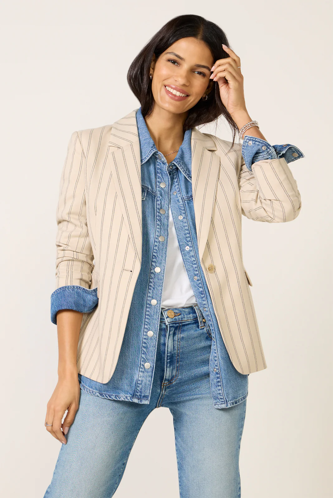 Rory Multi Stripe Blazer - Image 3