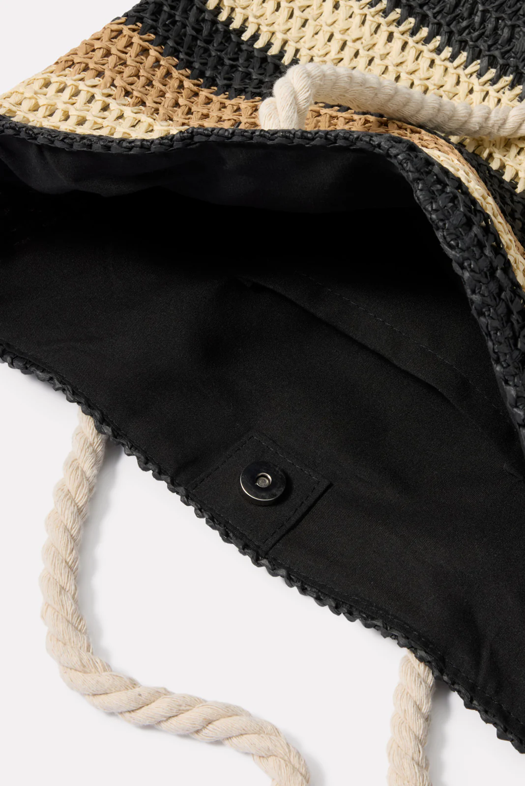 Salerno Stripe Raffia Tote - Image 3