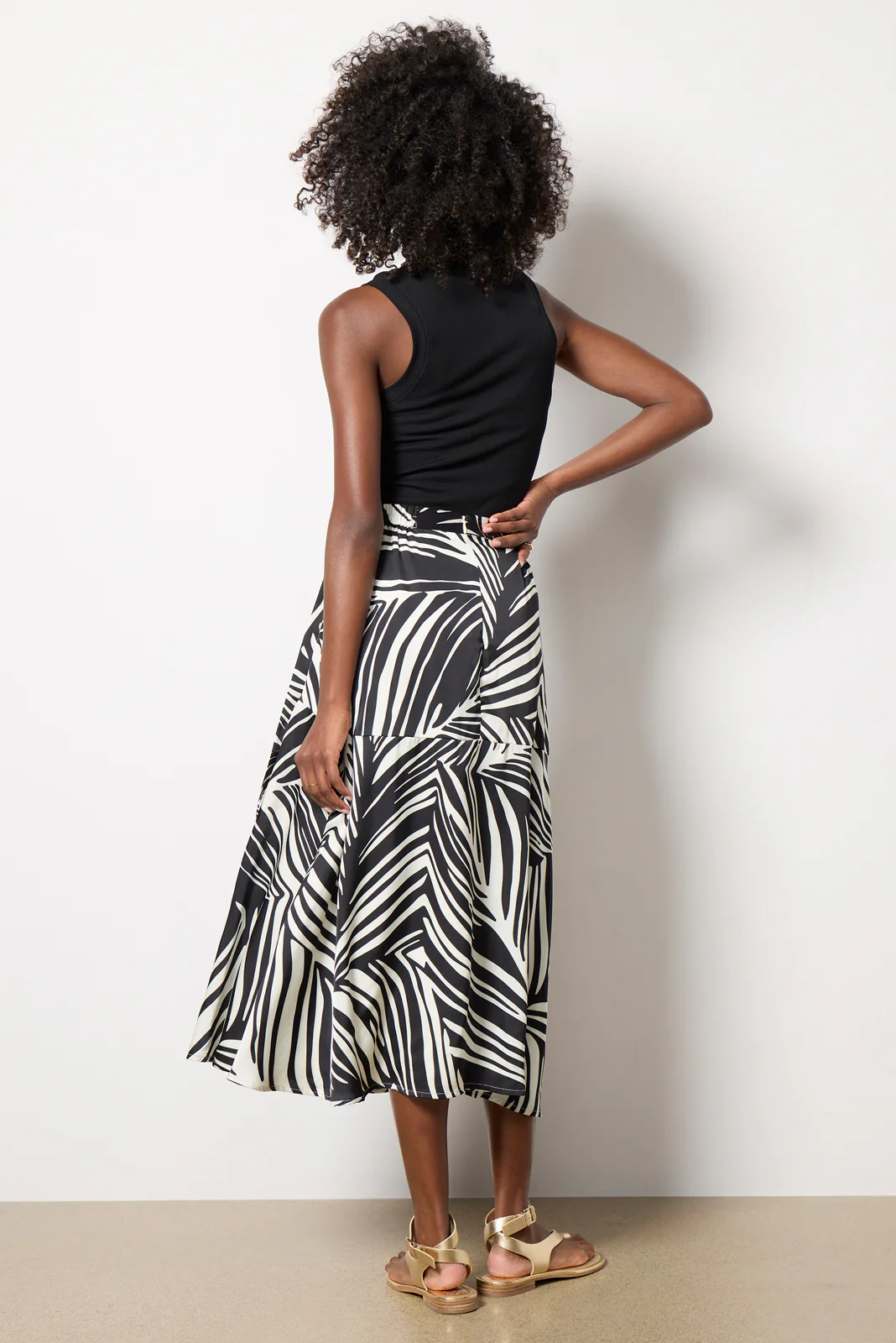 Satin Faux Wrap Skirt - Image 4