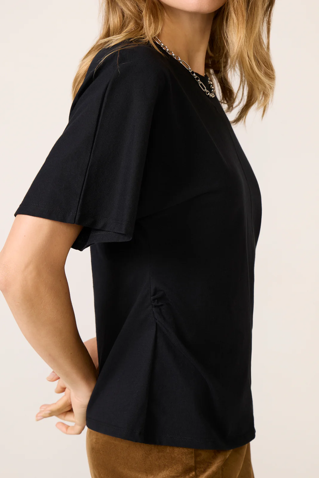 Shirred Waist Dolman Tee - Image 3