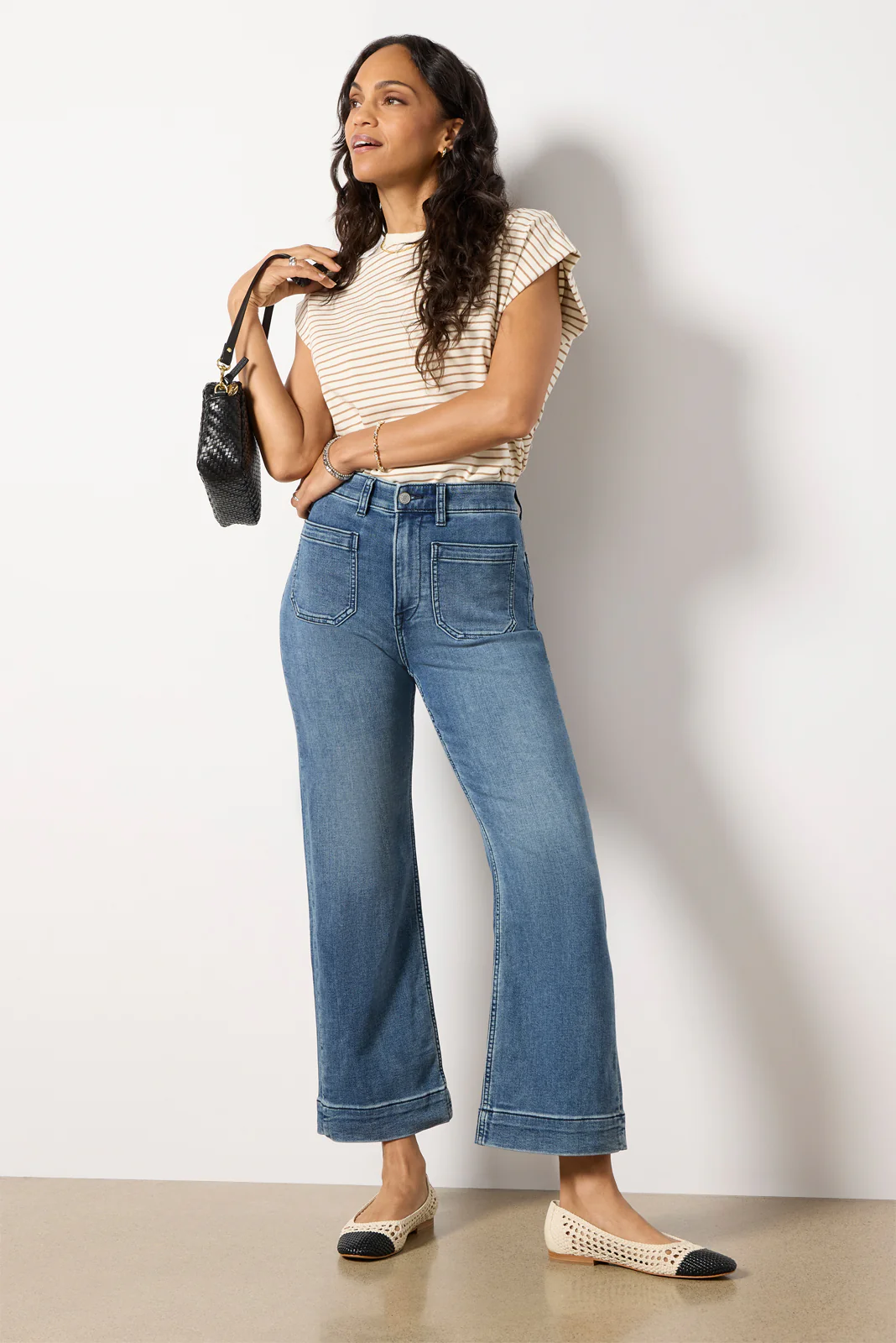 Stretch Terry Cropped Pant