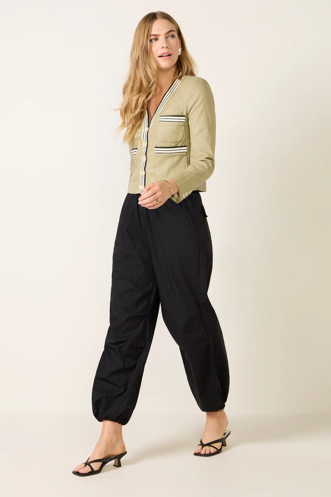 Torrence Collarless Varsity Blazer - Image 2