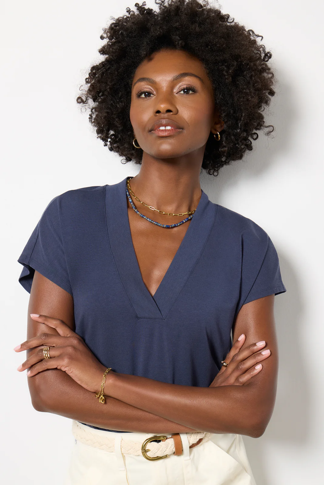 V Neck Modal Tee - Image 2