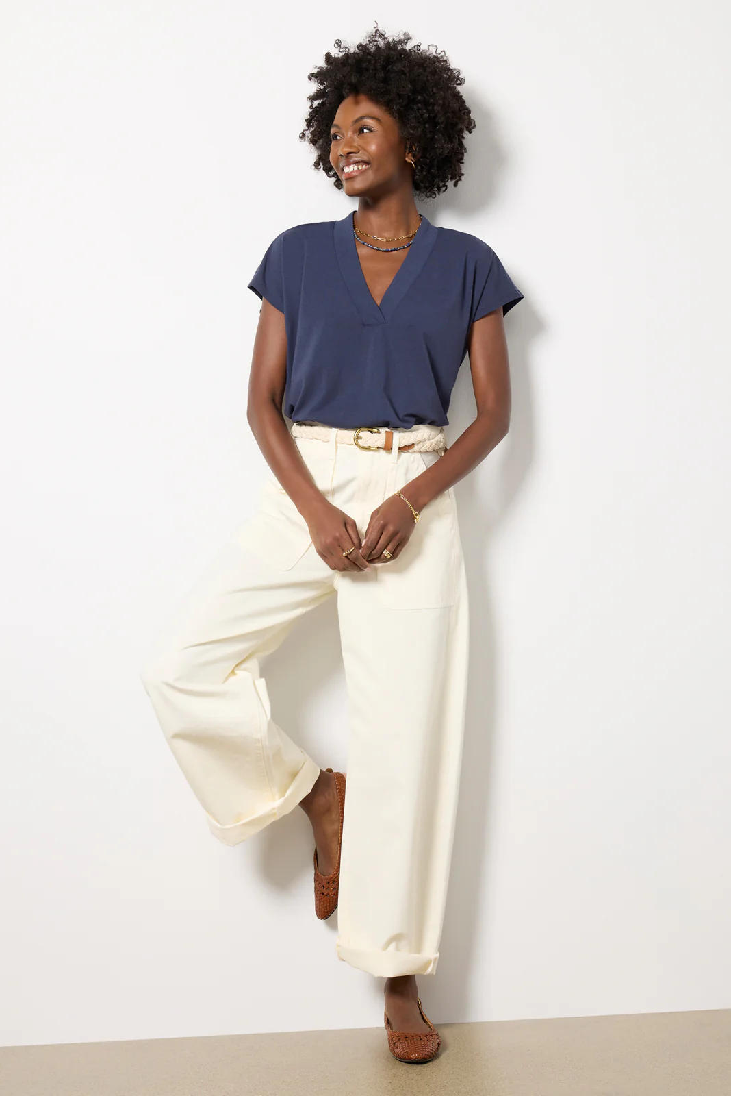 V Neck Modal Tee - Image 5