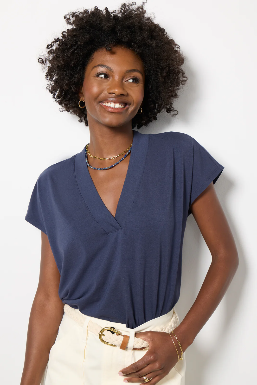 V Neck Modal Tee - Image 6